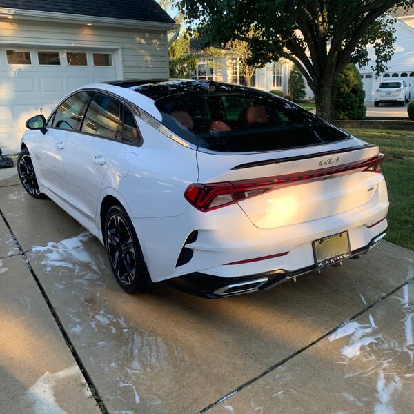 Kia K5 exterior wash and polish