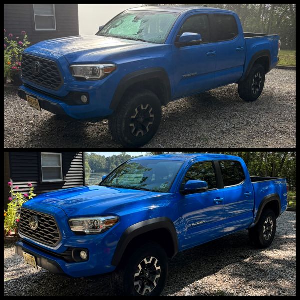 Toyota Tacoma TRD exterior before & after