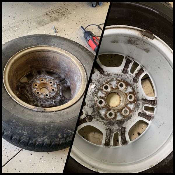 Wheel restoration before & after