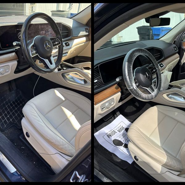 Mercedes-Benz GLE interior dashboard before & after