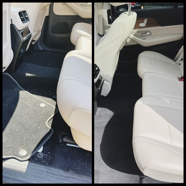 Mercedes-Benz GLE rear seats before & after