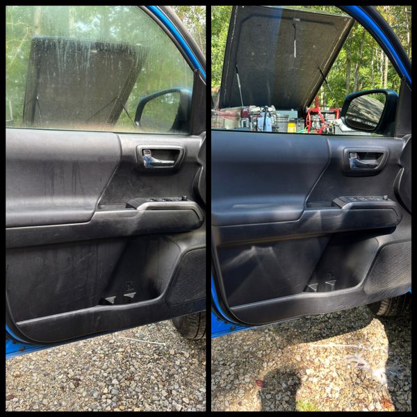 Toyota Tacoma door panel before & after