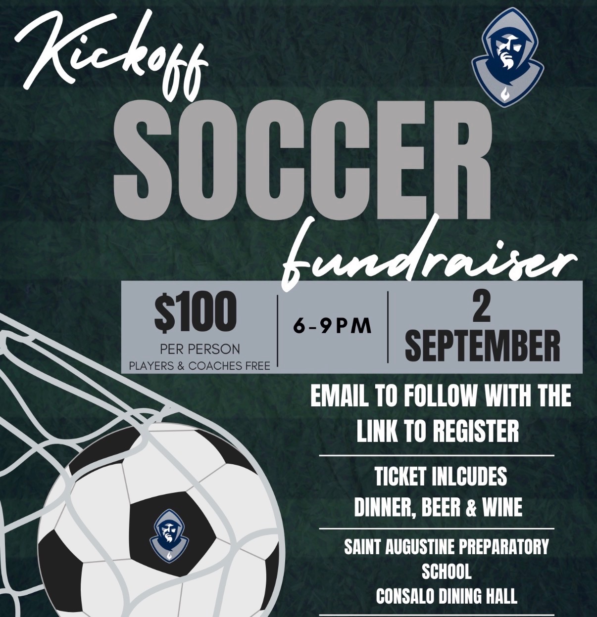 Kickoff Soccer Fundraiser flyer — Saint Augustine Preparatory School